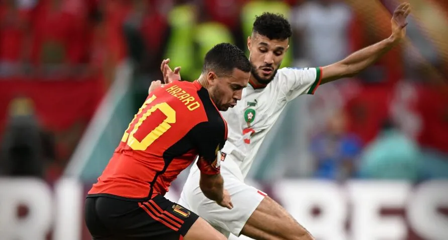 Marrocos derrotou por 2 a 0 a Bélgica, segunda colocada do ranking da Fifa, pelo Grupo F da competição