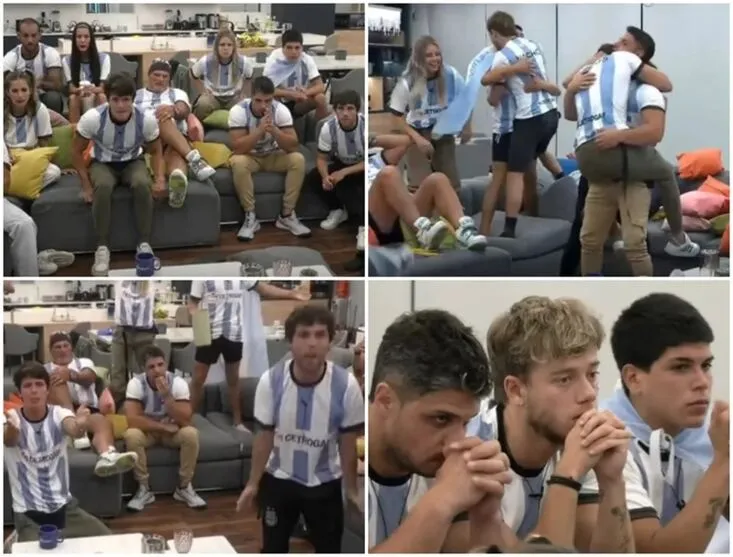 Os treze participantes estavam todos com o uniforme azul e branco