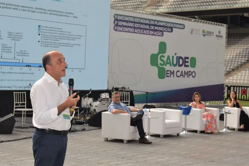 o diretor da Sociedade Brasileira de Imunizações (SBIm), Renato Kfouri palestrou durante o Saúde em Campo, em Curitiba