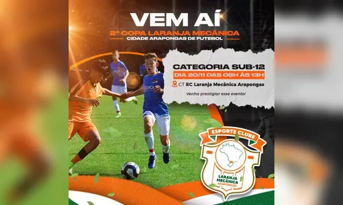 Laranja Mecânica Arapongas irá realizar torneio para categoria sub-12