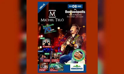 Michel Teló se apresenta em Borrazópolis nesta quinta-feira (08)