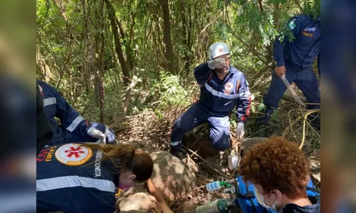 Motociclista sofre acidente, fica inconsciente e é socorrido após dias