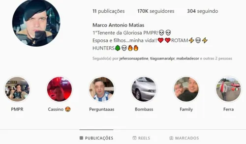 Além de seguidores, a conta do policial ganhou inúmeros comentários novos, especialmente lamentando a morte precoce de Matias