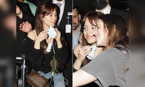 Jenna Ortega, a Wandinha, desembarca em São Paulo e agita fãs