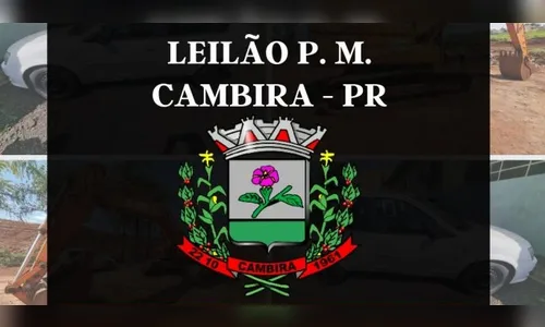 Leilão de bens é realizado em Cambira; veja como participar