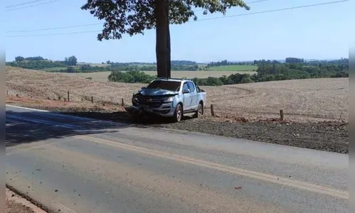 Carro com 700 quilos de maconha bate contra árvore durante perseguição