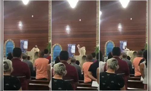 Padre tira a batina e deixa missa após discussão política em igreja