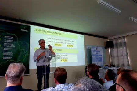 Secretário estadual da Agricultura e do Abastecimento, Norberto Ortigara, durante evento em Londrina