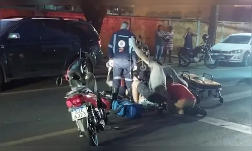 Motociclista fica ferida após grave acidente em Arapongas
