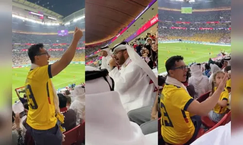 Vídeo: homem irrita sheik do Catar em jogo da Copa e viraliza