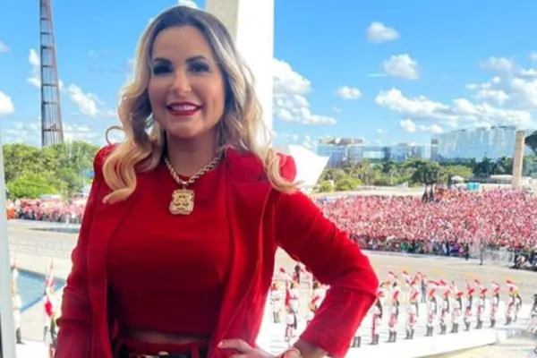Deolane esteve na posse presidencial, ocorrida na tarde desse domingo (1º)