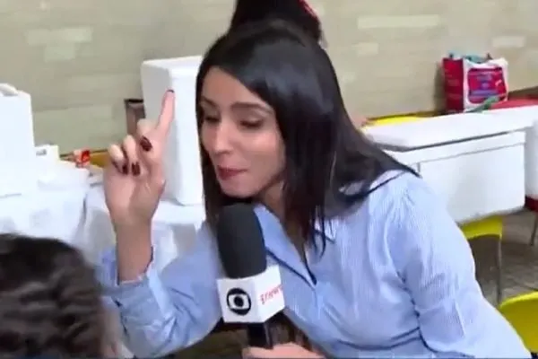 Fernanda Elnour fazia uma reportagem sobre o Natal Solidário, organizado pelo Mercadão Municipal de São Paulo