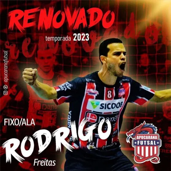 Rodrigo foi um dos atletas que o Apucarana Futsal renovou para o próximo ano