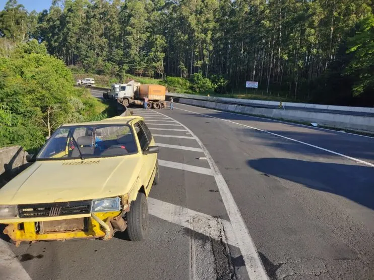 Uno foi atingido por um caminhão na BR-376, em Mauá da Serra