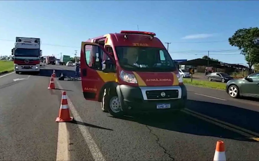 Acidente foi na manhã de  sexta-feira (09), no perímetro urbano de Cascavel