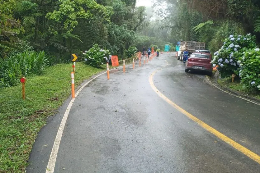 Estrada da Graciosa será parcialmente liberada nesta terça-feira, no início da tarde -