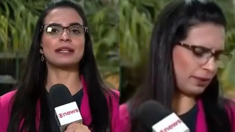 Repórter Fernanda Rouvenat, da GloboNews, teve uma crise de tosse  durante uma entrada ao vivo na edição de meio-dia do jornal, no último sábado