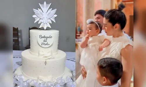 Vivian Amorim comemora batizado da filha Malu, em Manaus