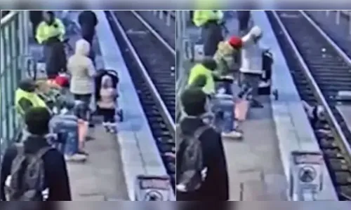 Sem-teto empurra menina de três anos do trilho do trem nos EUA; vídeo