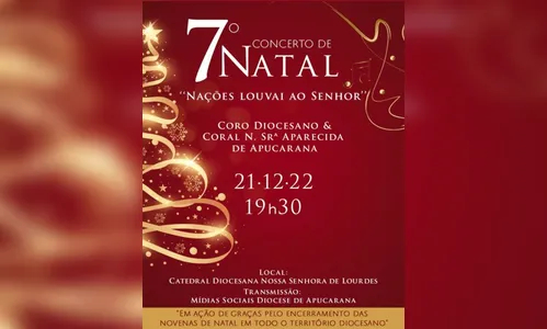 Confira a programação cultural em Apucarana nesta quarta (21)