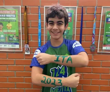 Caio Temponi, de 14 anos, tornou-se a pessoa mais jovem a obter uma aprovação no ITA