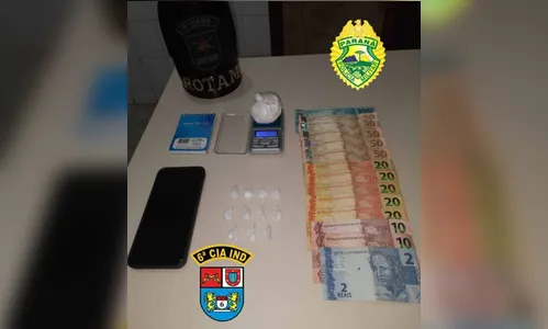 Polícia prende suspeito por tráfico e apreende 68 gramas de cocaína