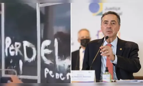 Ministro do STF ironiza erro gramatical em pichação de golpistas
