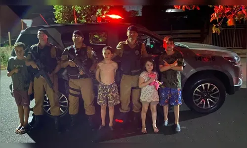 PM faz surpresa para aniversariante de 11 anos em Jandaia do Sul