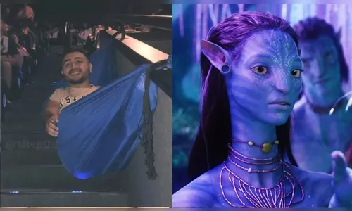Vídeo: Influenciador pendura rede em cinema para assistir 'Avatar 2'