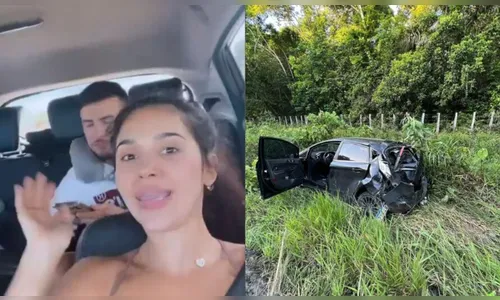 Ex-BBB Gizelly Bicalho é arremessada em acidente de carro