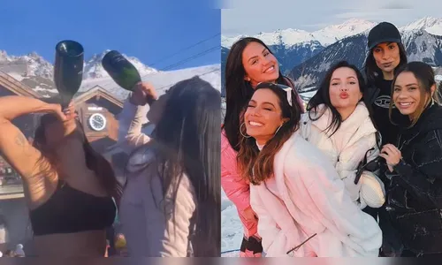 Viagem com as amigas: Anitta e Juliette estão nos alpes franceses