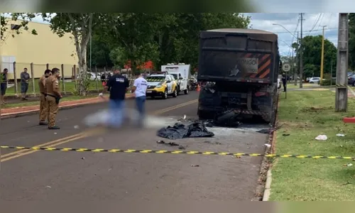 Após batida, moto explode e piloto morre em acidente no Paraná