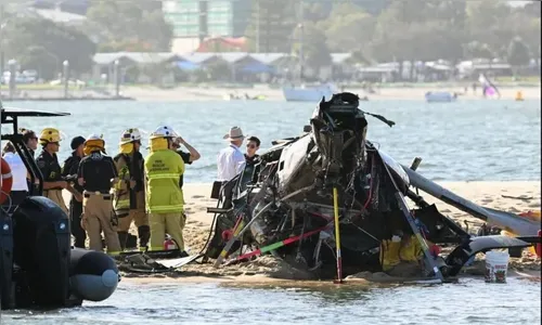 Vídeo: passageiro grava momento em que helicópteros batem na Austrália