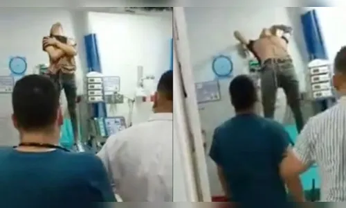 Vídeo: Homem fica 'possuído' em hospital e aterroriza médicos
