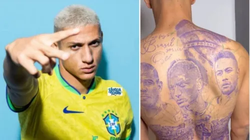 O desenho está sendo feto em Londres, na Inglaterra, onde Richarlison mora