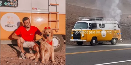 O veículo pegou fogo durante sua passagem pelo Peru