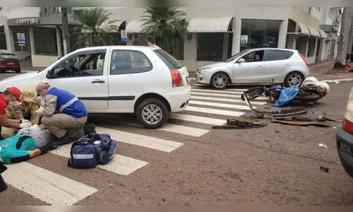 Motociclista fica gravemente ferido após acidente no Paraná