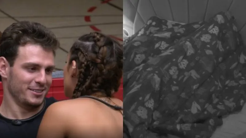 BBB 23: Key Alves e Gustavo movimentam edredom após festa.
