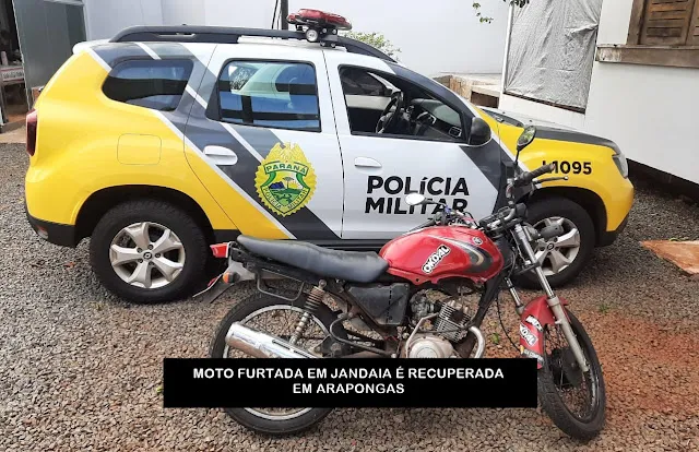 A moto foi recuperada nessa quarta-feira (18)