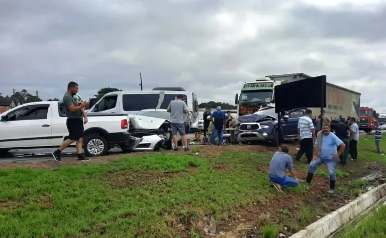 Acidente grave foi registrado no Contorno Sul de Curitiba