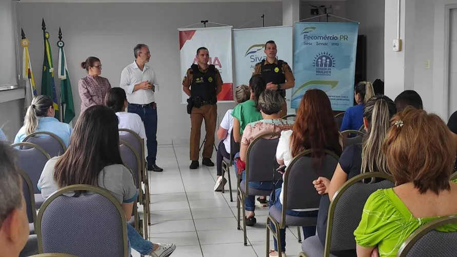 O objetivo do encontro foi passar orientações aos comerciantes sobre a prevenção de crimes nos estabelecimentos comerciais