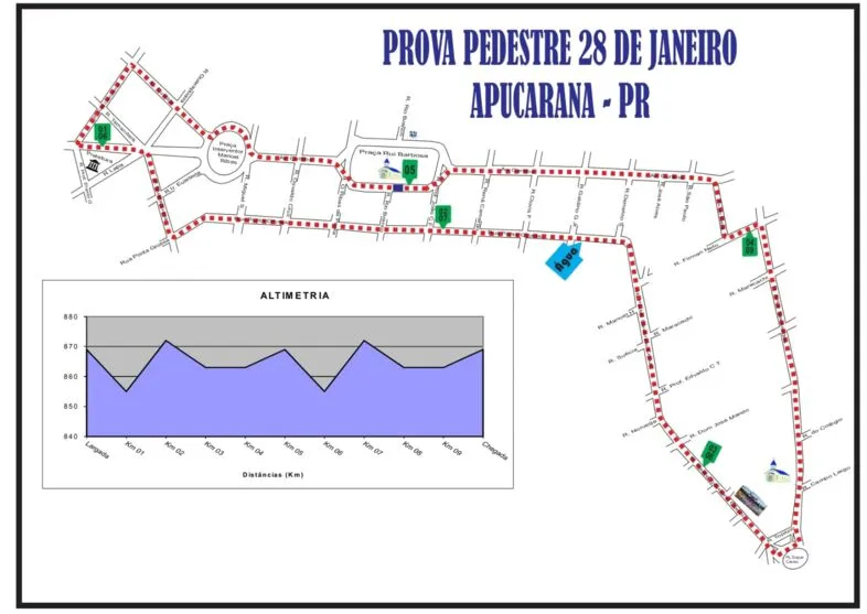 Uma das mudanças da corrida é que a largada nesse ano será em frente à agência do Banco Bradesco