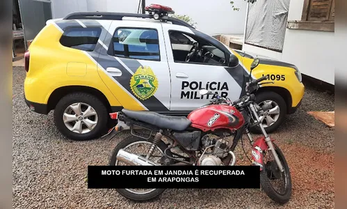 PM de Arapongas recupera motocicleta que foi furtada em Jandaia