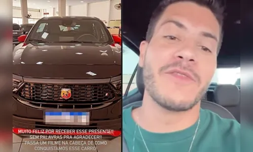 Um ano depois, Arthur Aguiar recebe carro que ganhou no BBB22