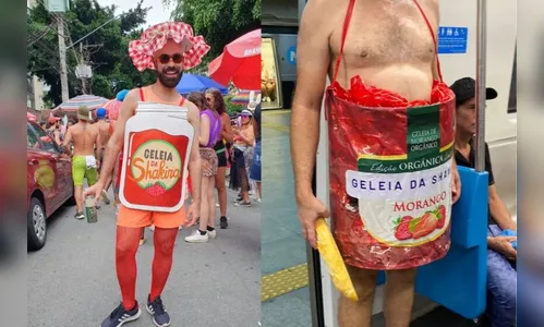 Geleia de morango da Shakira faz sucesso como fantasia de carnaval