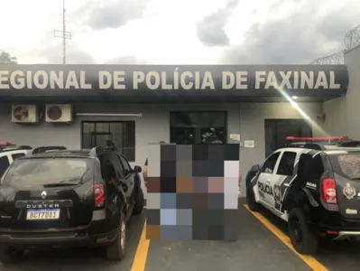 Diante dos fatos, o homem foi detido e encaminhado à Delegacia de Polícia, de Faxinal