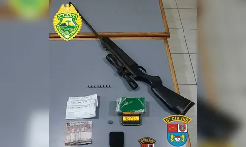 PM prende suspeito por tráfico de droga e posse ilegal de arma de fogo