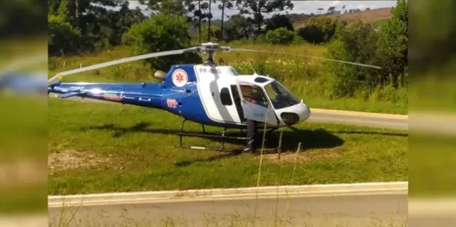 Ela foi socorrida ainda com vida por um helicóptero do Samu.