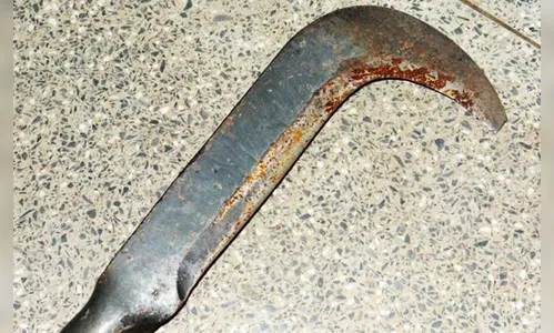 Em Ivaiporã, homem agride esposa, faz ameaças com foice e acaba preso