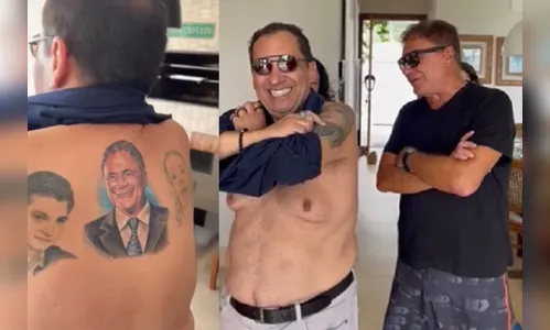 Kajuru faz tatuagem do rosto de Álvaro Dias como forma de homenagem